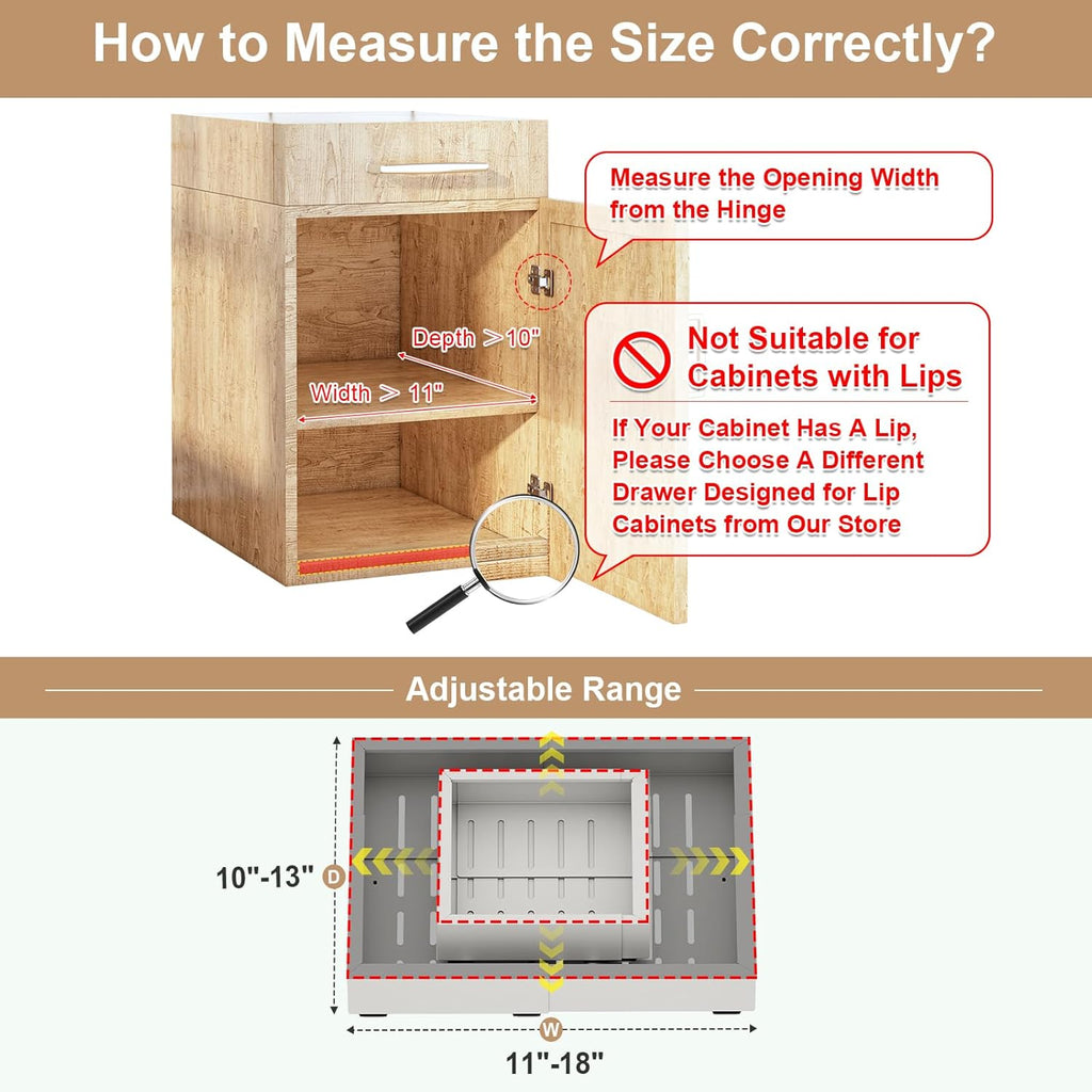 Expandable Pull-Out Cabinet Organizers, Set of 2