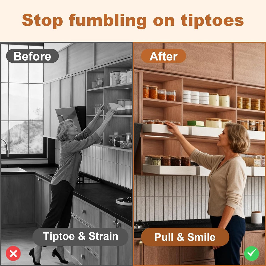 Expandable Pull-Out Cabinet Organizers, Set of 2