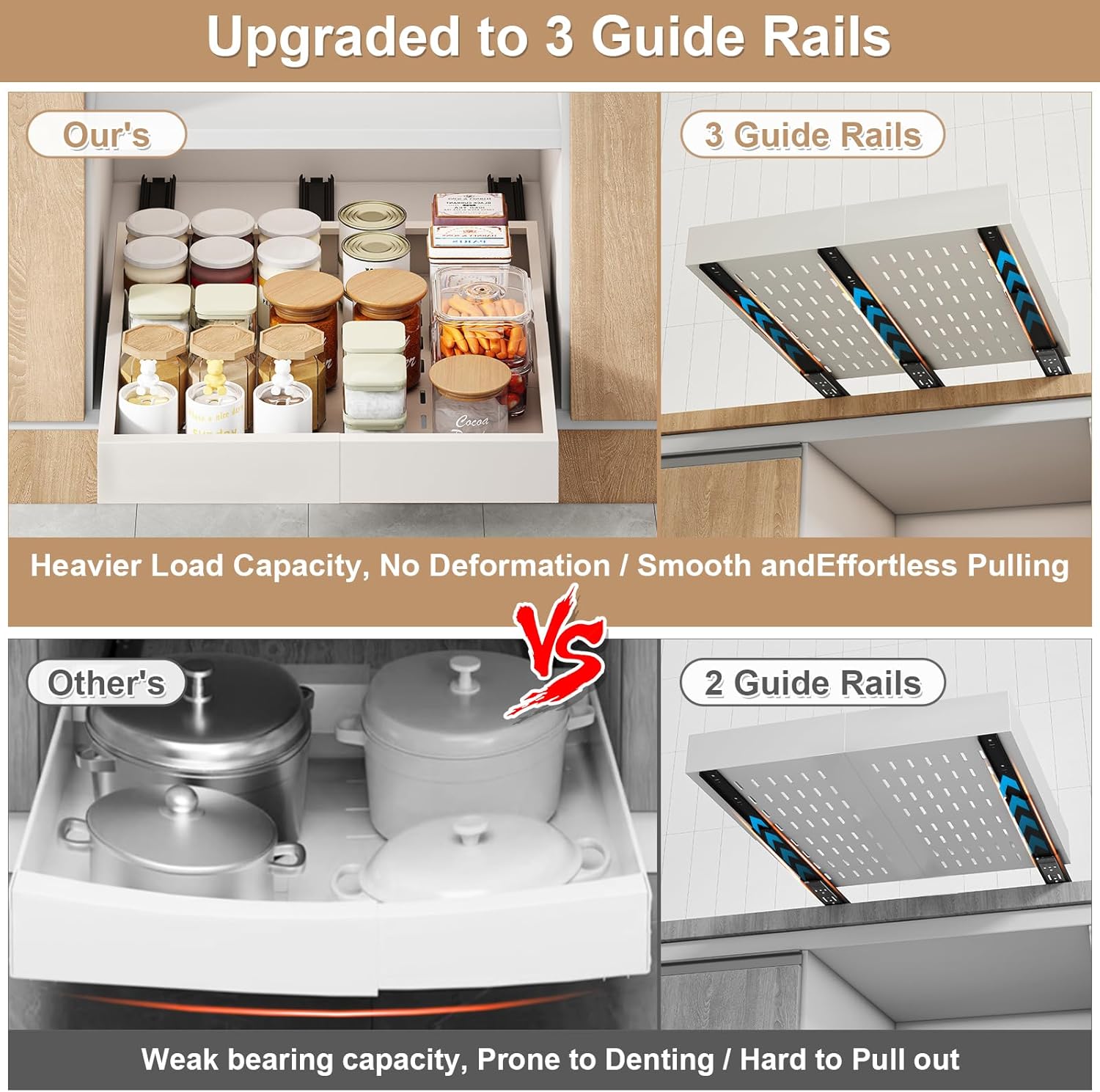 Expandable Pull-Out Cabinet Organizers, Set of 2