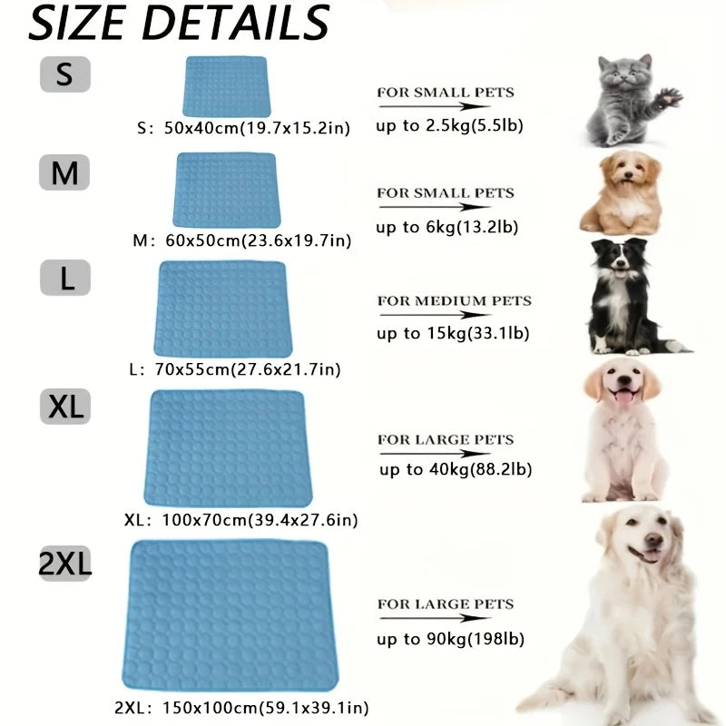 Pet Cooling Mat, Pressure-Activated Gel Pad