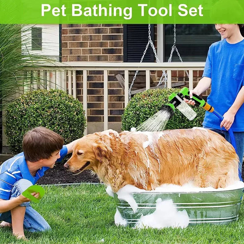Pet Shower Sprayer with Scrubber Attachment