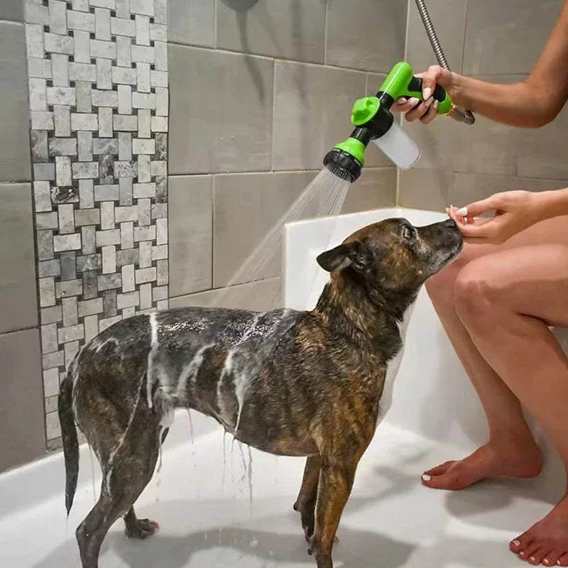 Pet Shower Sprayer with Scrubber Attachment