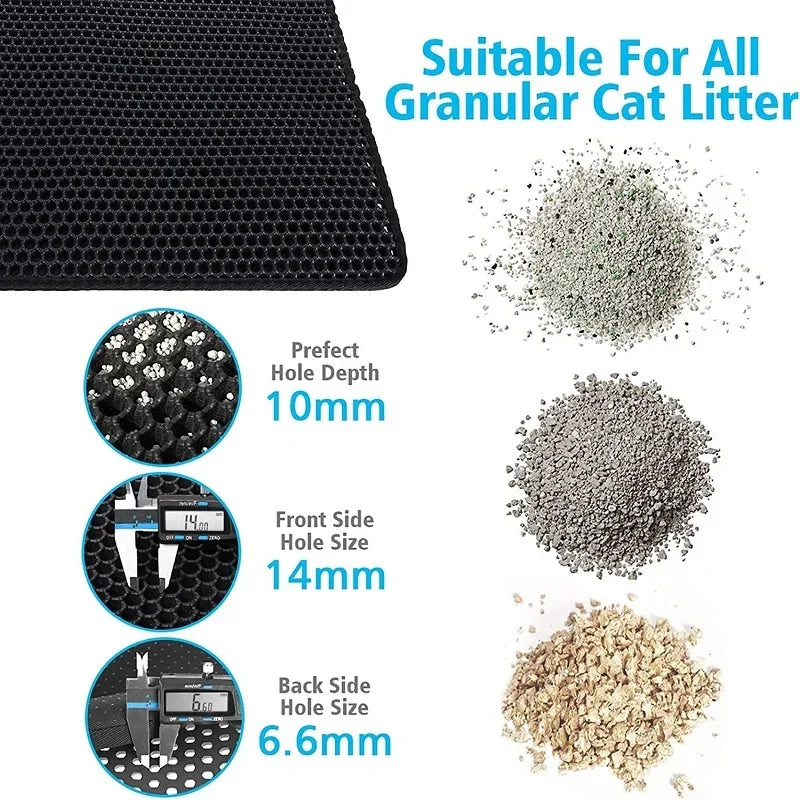 Cat Litter Trapping Mat, Honeycomb Double Layer