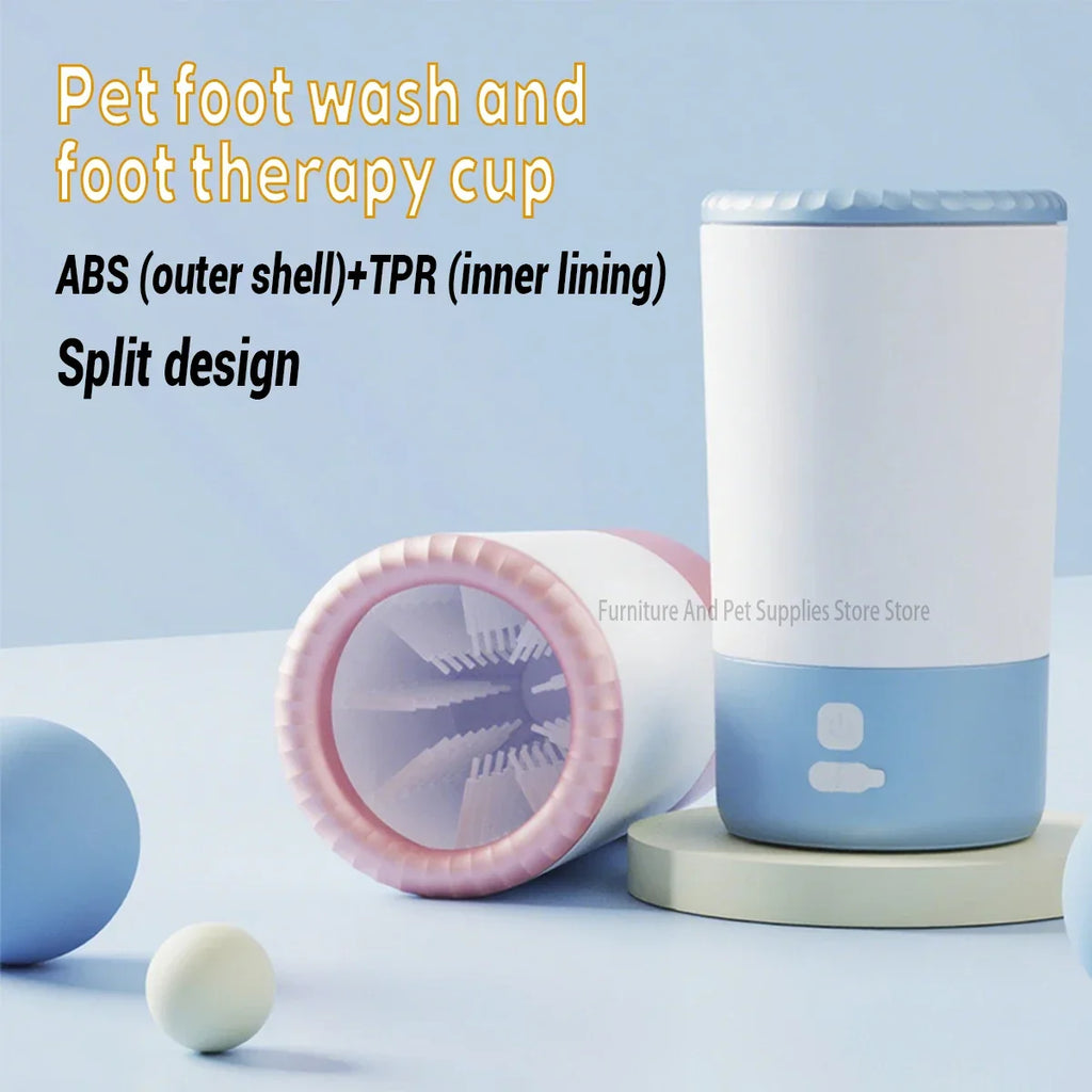 Dog Paw Cleaner Cup with Soft Silicone Bristles