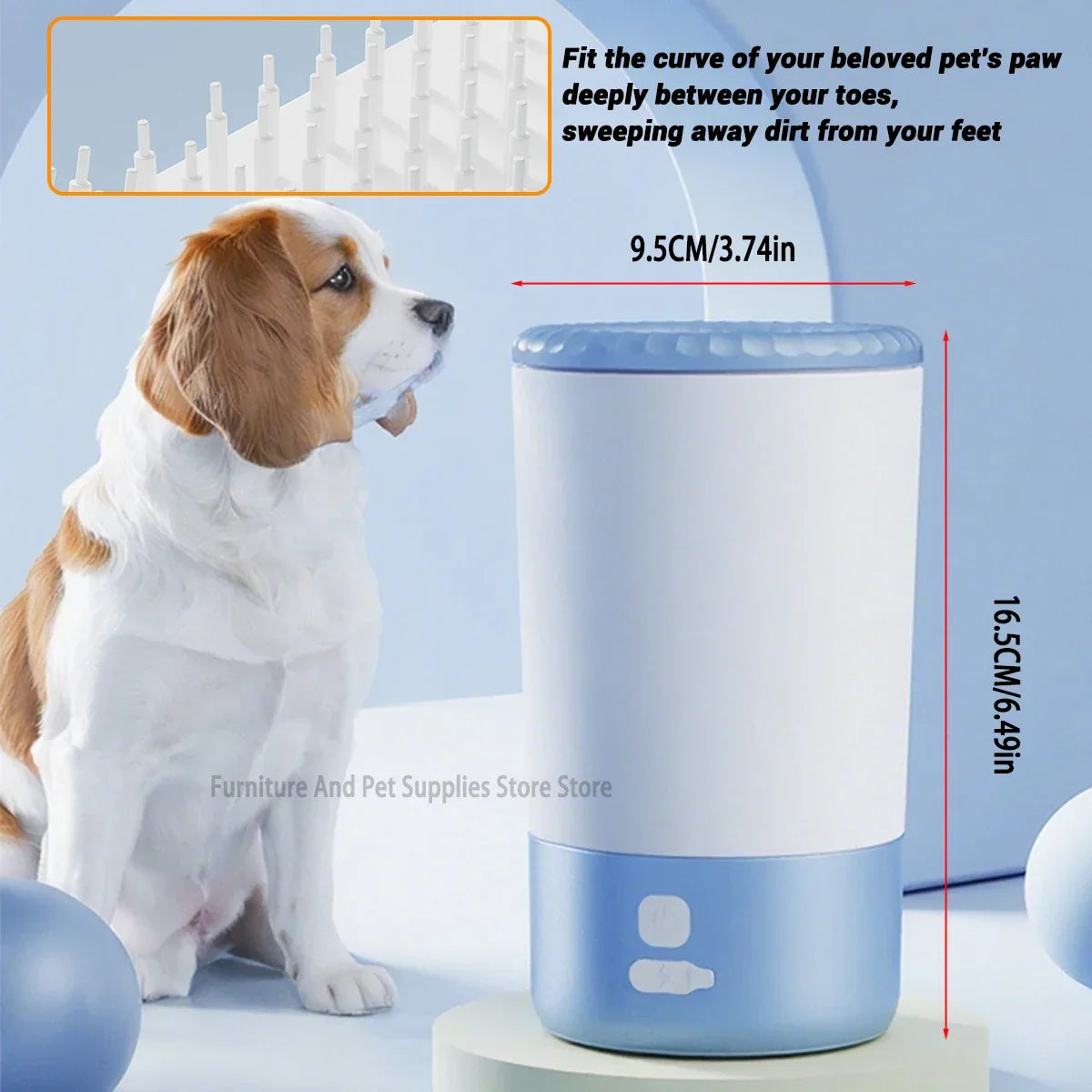 Dog Paw Cleaner Cup with Soft Silicone Bristles