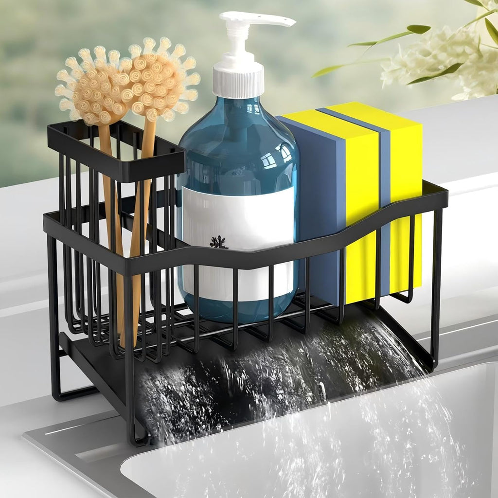Kitchen Sink Caddy 2-Pack with Self-Draining Tray