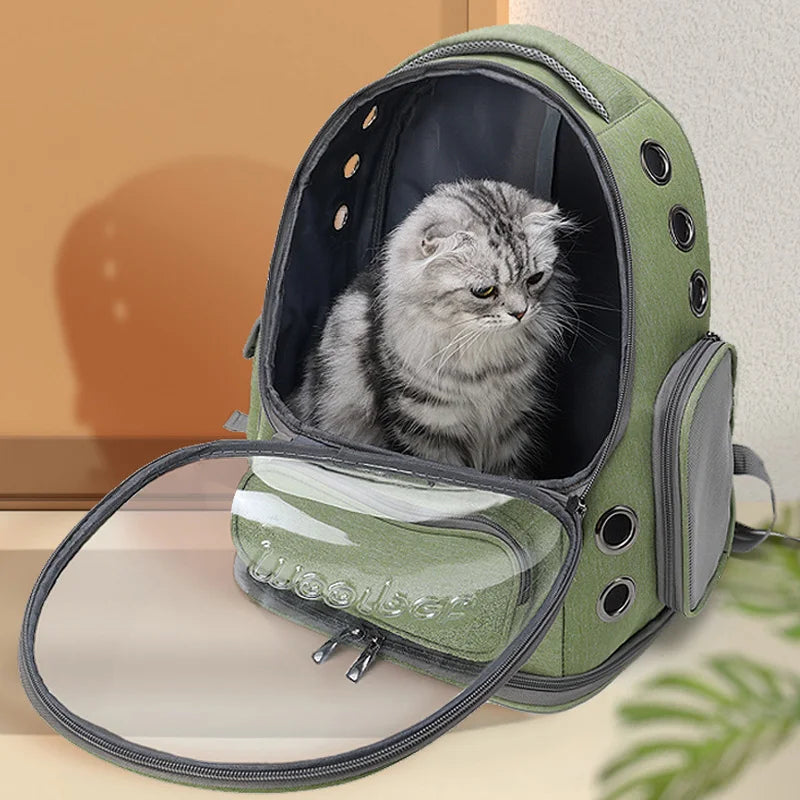 Cat Travel Backpack with Ventilated Bubble Window